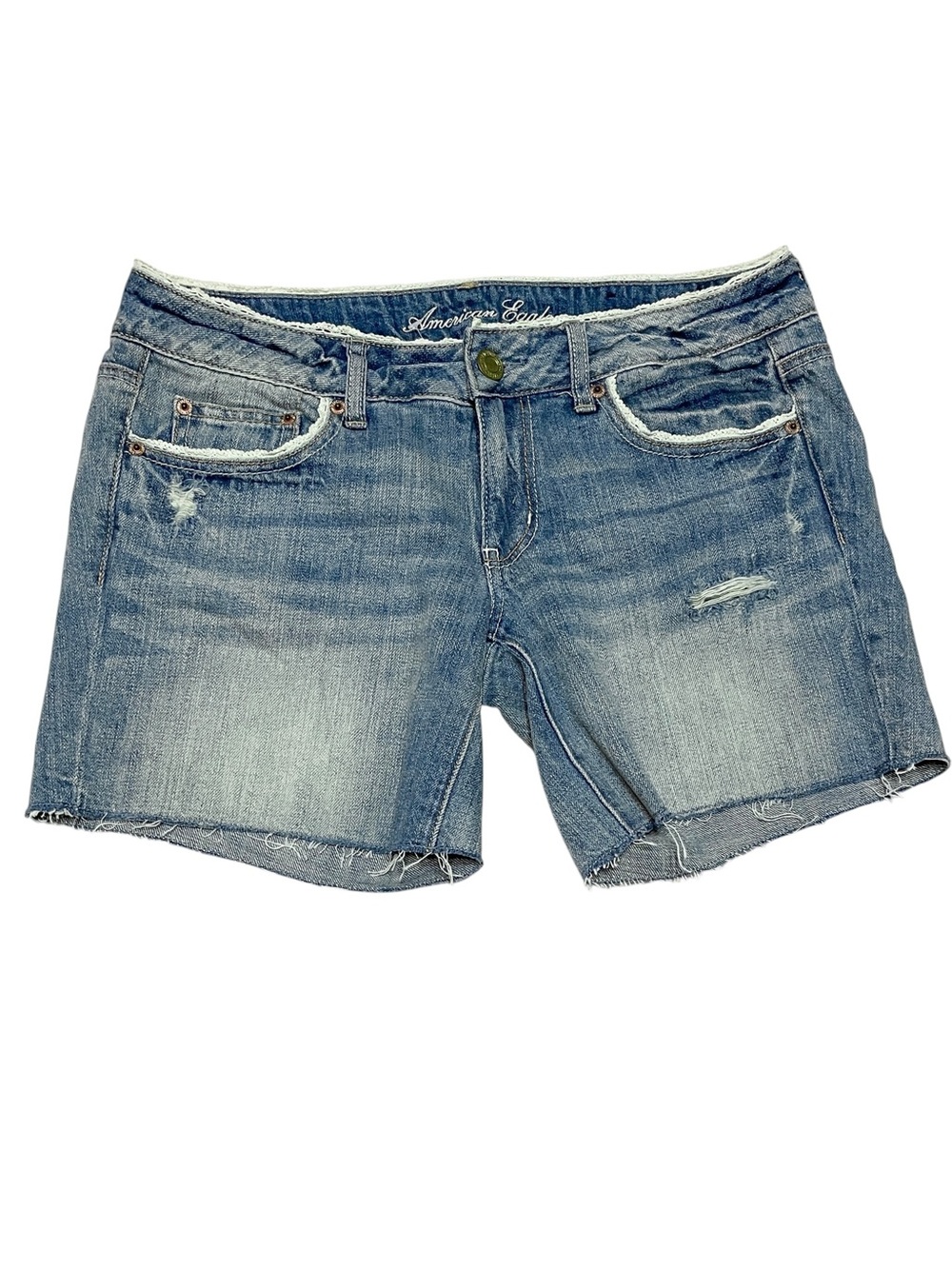 American Eagle Outfitters Light Blue Denim Jean Shorts